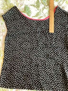 a.n.a Black and White Dot Shell with Pink Trim